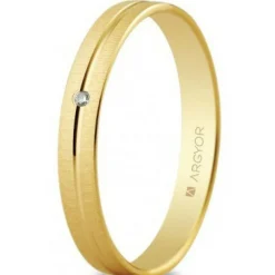 Argyor Alliance Mixte 5130474D 3mm - Or 375/1000 | Femme Bague|Bague