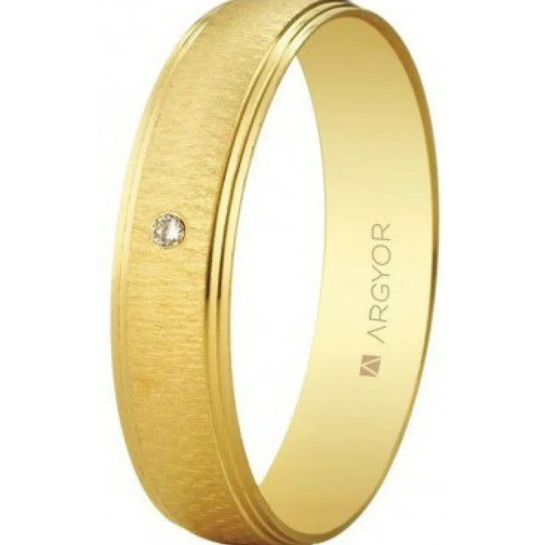 Argyor Alliance Mixte 55501466 4.50mm - Or 750/1000 | Femme Bague|Bague