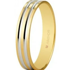 Argyor Alliance Mixte 5140210R 4mm - Or 750/1000 | Femme Bague|Bague