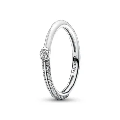 Pandora Anneau Double Blanc et Pavé ME | Femme Bague