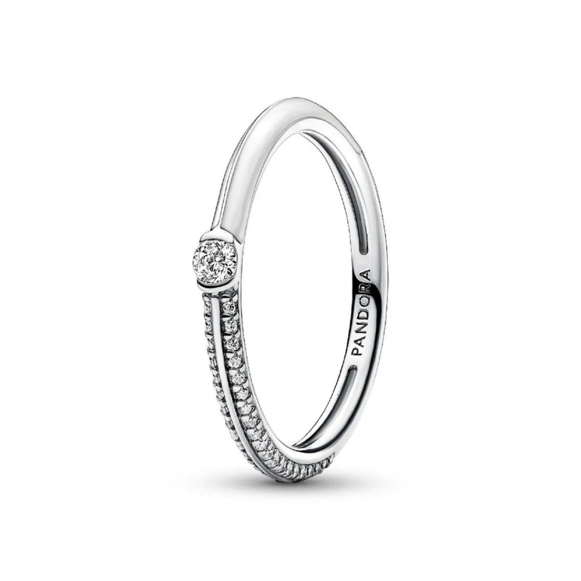 Pandora Anneau Double Blanc et Pavé ME | Femme Bague