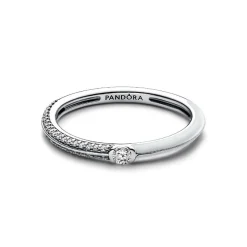 Pandora Anneau Double Blanc et Pavé ME | Femme Bague