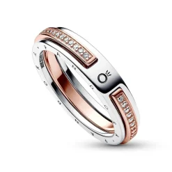 Pandora Anneau Signature et Pavé Bimatière Signature | Femme Bague