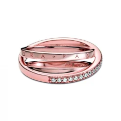Pandora Anneau Triple Pavé Croisé Signature | Femme Bague