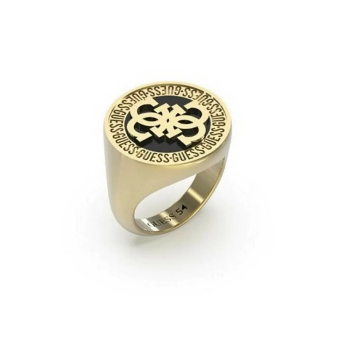 Guess Bijoux Bague Homme - JUMR02115YGBK 4G ICON Acier doré | Homme Bague
