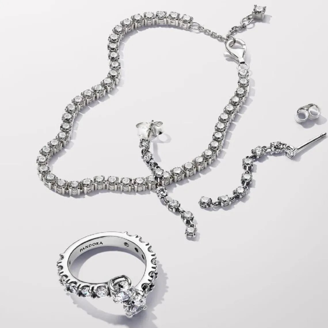 Pandora Bague Argent Chevauchement Scintillant | Femme Bague