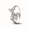 Pandora Bague Asymétrique Herbier Scintillant | Femme Bague