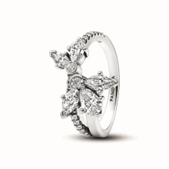 Pandora Bague Asymétrique Herbier Scintillant | Femme Bague