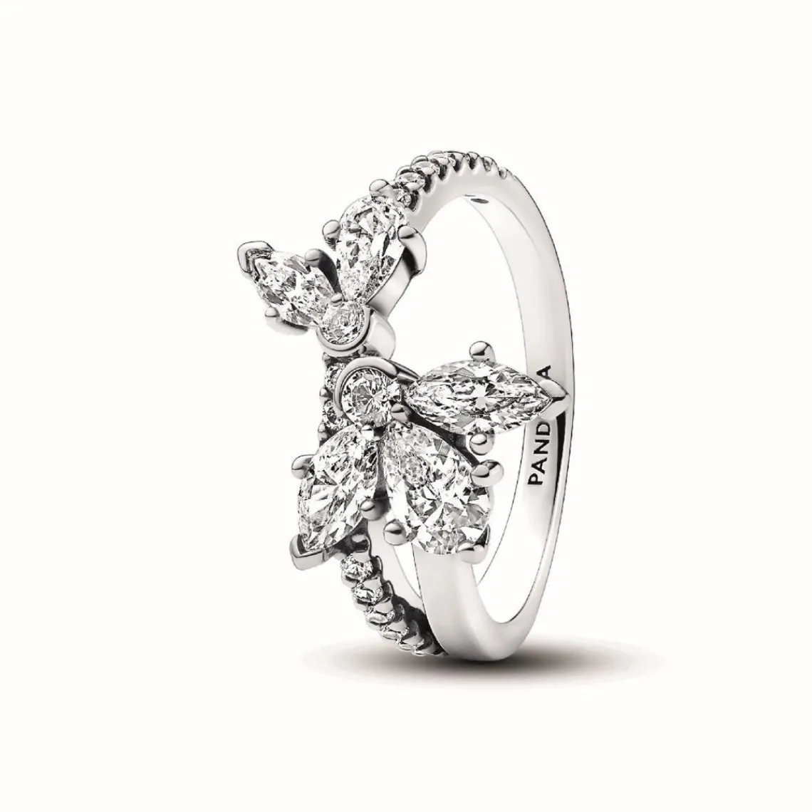Pandora Bague Asymétrique Herbier Scintillant | Femme Bague