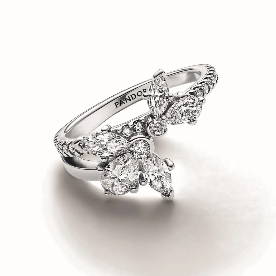 Pandora Bague Asymétrique Herbier Scintillant | Femme Bague