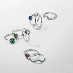 Pandora Bague Cercles de l’Éternité Blanche | Femme Bague