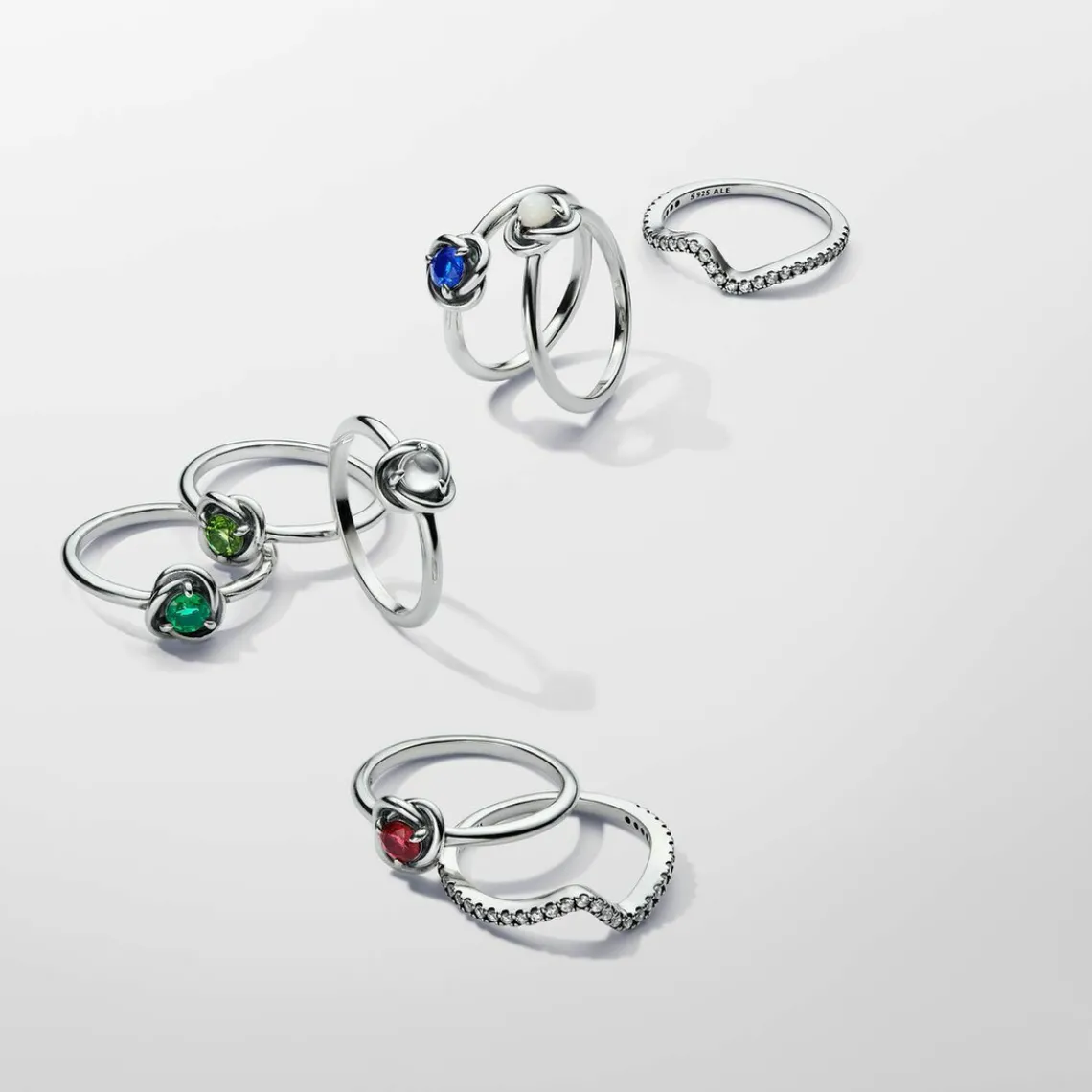 Pandora Bague Cercles de l’Éternité Bleue | Femme Bague