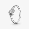 Pandora Bague Chevron Cœur Vœu Scintillant Timeless | Femme Bague