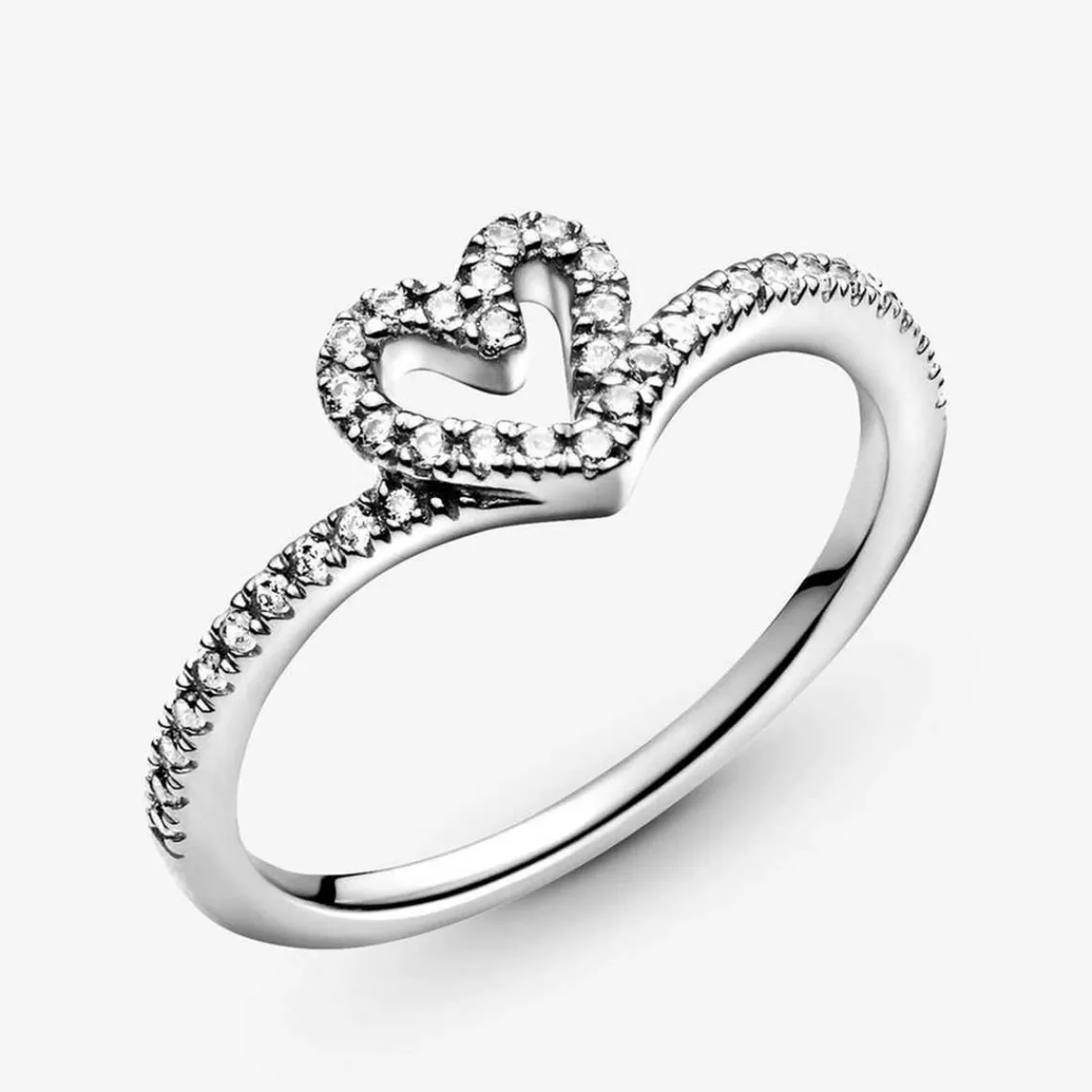 Pandora Bague Chevron Cœur Vœu Scintillant Timeless | Femme Bague