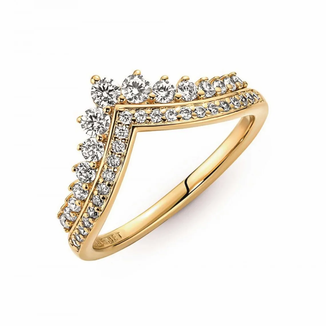 Pandora Bague Chevron Double pavée scintillante Timeless | Femme Bague