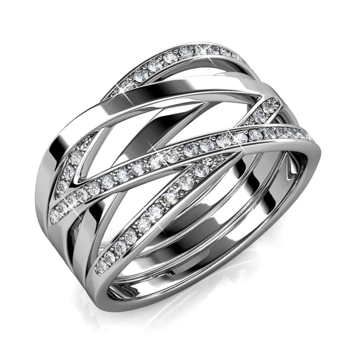 MYC-Paris Bague Criss Cross Argentée | Femme Bague