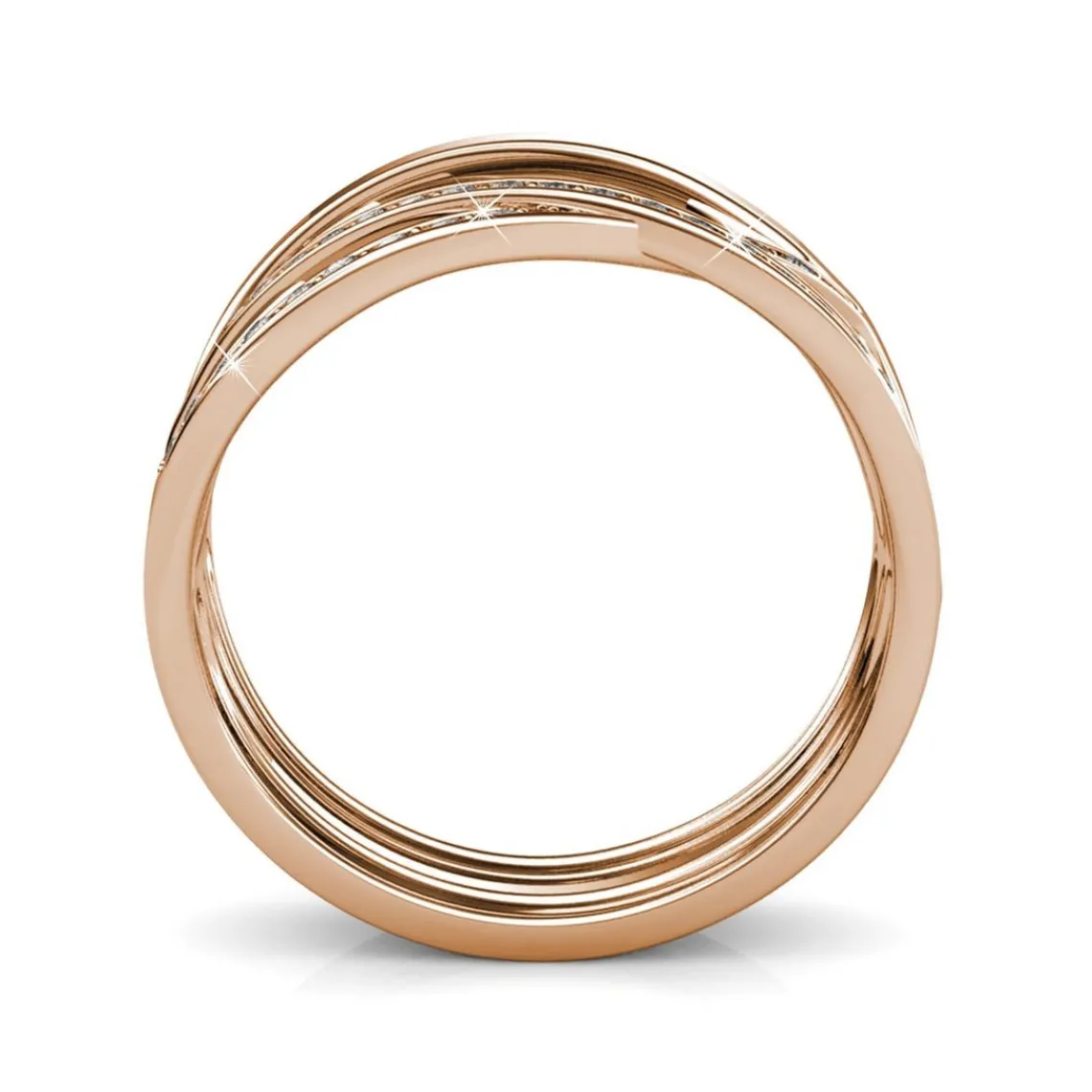 MYC-Paris Bague Criss Cross Or Rose | Femme Bague