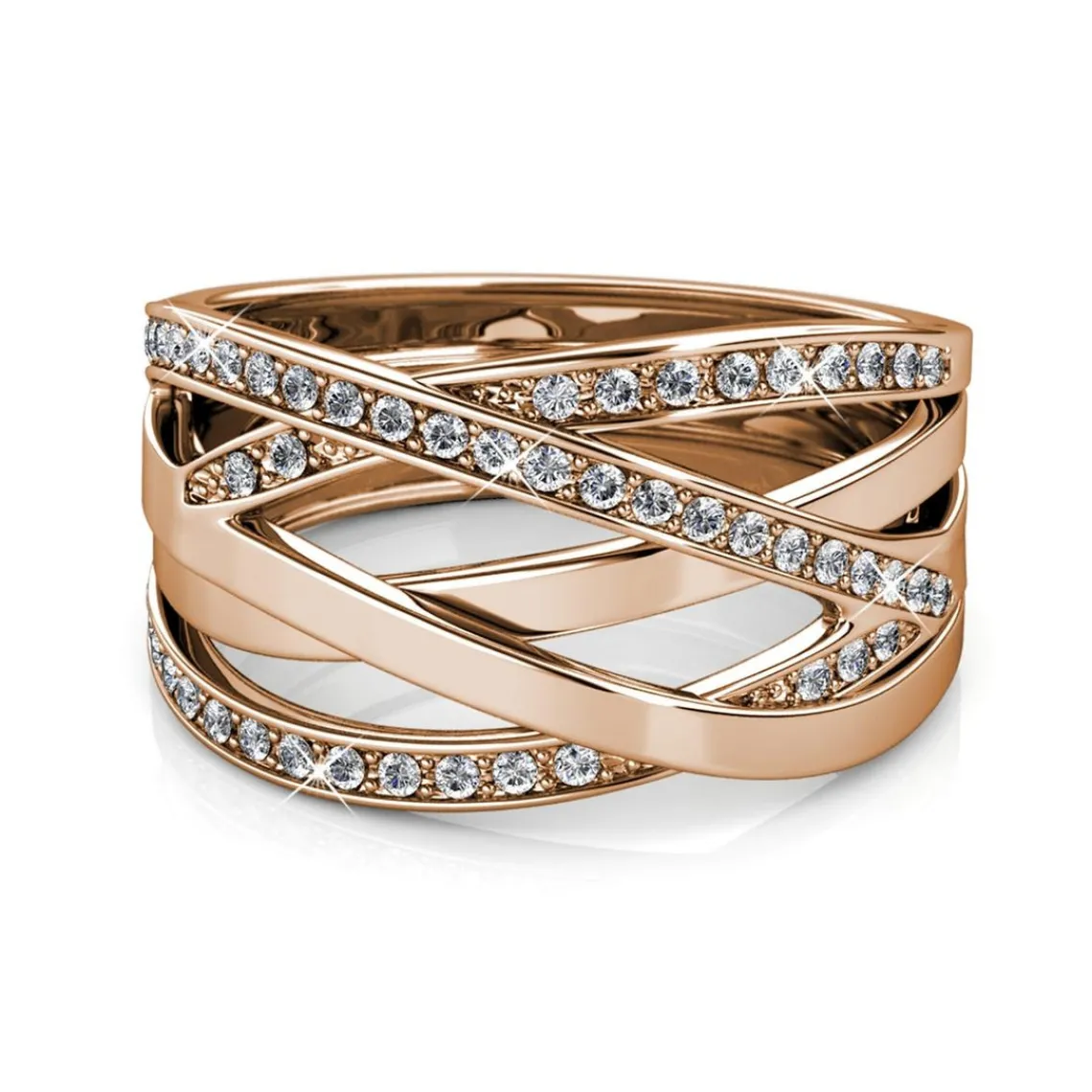 MYC-Paris Bague Criss Cross Or Rose | Femme Bague