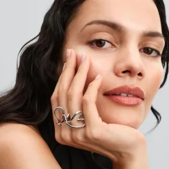 Pandora Bague Cœur Organique Argent | Femme Bague