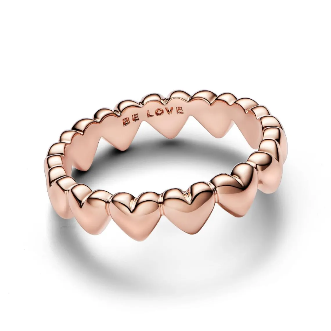 Pandora Bague Cœurs Doré Rose 14 Carats | Femme Bague