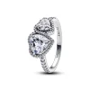 Pandora Bague Cœurs Halo Scintillant | Femme Bague