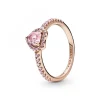 Pandora Bague Cœur Surélevé & cristal rose Timeless | Femme Bague