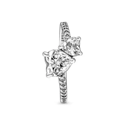 Pandora Bague Double Timeless - Cœur Scintillant | Femme Bague