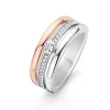 Ti Sento Bague Embrace 12094ZR - Bague Sertie Cristaux Clos Femme | Femme Bague