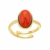 Angèle M Bijoux Bague Femme Angèle M B2457-RED-ONYX - Métal Doré | Femme Bague