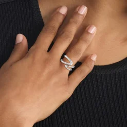 Calvin Klein Bijoux Bague femme Ck Statement Links - 35000751 Acier Argent | Femme Bague