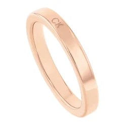 Calvin Klein Bijoux Bague femme Calvin Klein Soft Square - 35000458 Acier Argent, Doré rose | Femme Bague