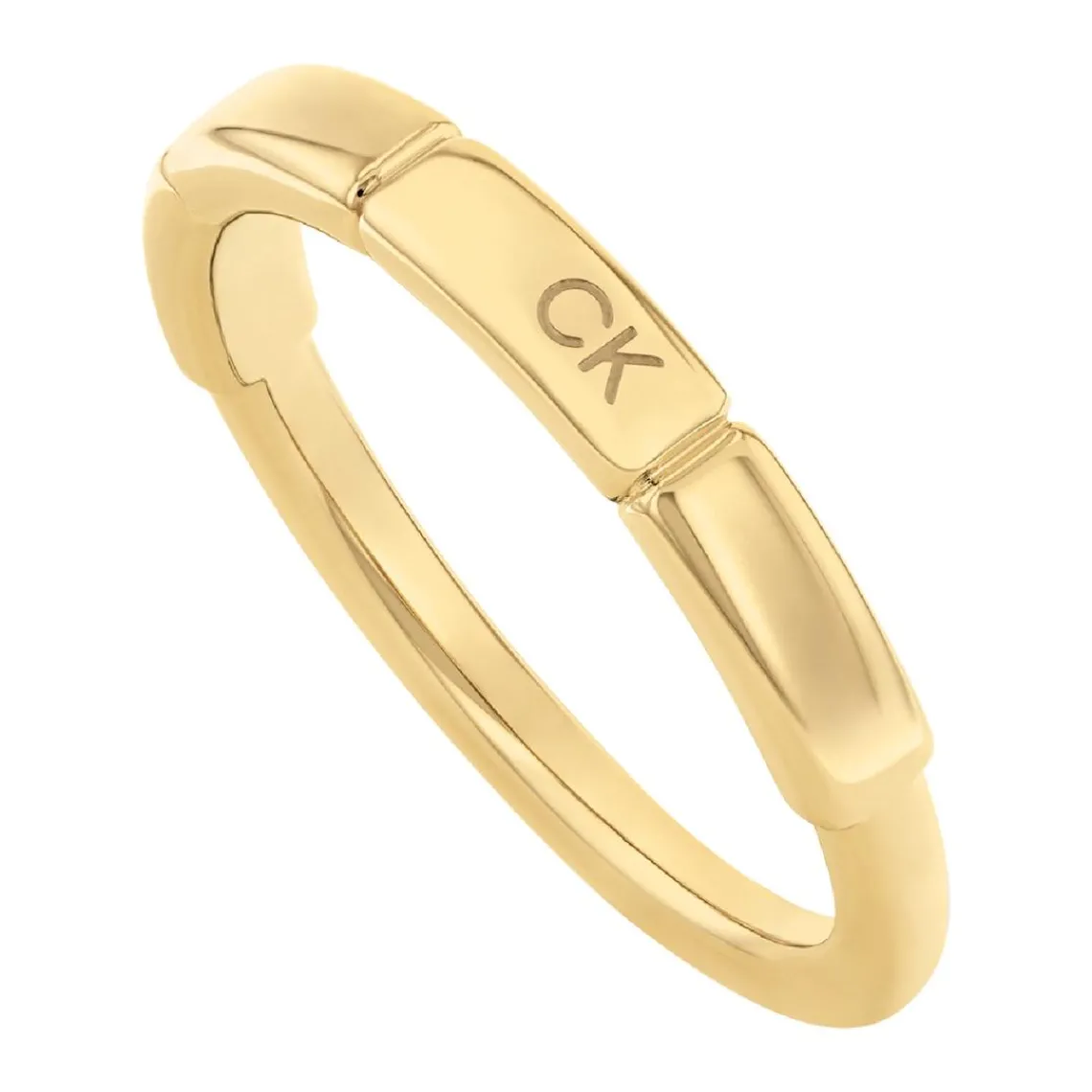 Calvin Klein Bijoux Bague femme Calvin Klein Soft Square - 35000458 Acier Argent, Doré rose | Femme Bague