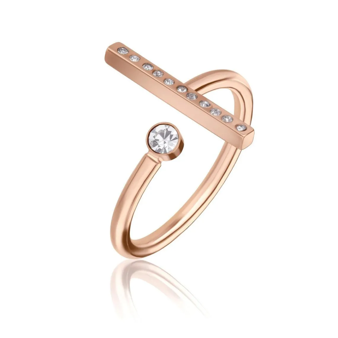 Emily Westwood Bijoux Bague Femme - WR1016R Acier Doré rose | Femme Bague