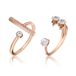 Emily Westwood Bijoux Bague Femme Emily Westwood WS111R - Acier Doré rose | Femme Bague