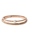 Fossil Bijoux Bague femme - JF03656791 Acier Doré Rose | Femme Bague
