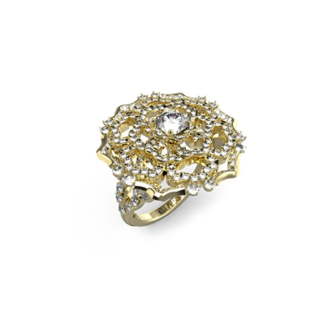 Guess Bijoux Bague femme Le Fleur - JUBR04544JWYG Acier Doré | Femme Bague