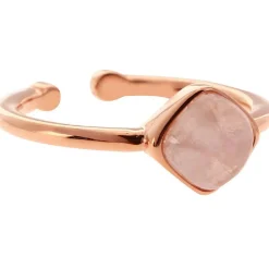 Kosma Paris Bague Femme Kosma Ella BRSL0438-ROSEGOLD - Métal Doré Rose & Quartz Rose | Femme Bague