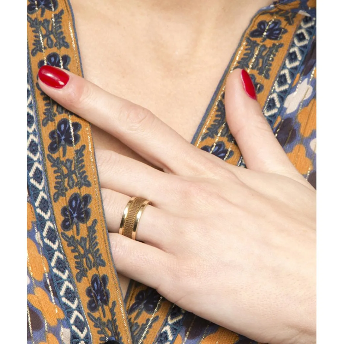 Les Interchangeables Bague femme - A48415 Bague Ruban 4mm | Femme Bague