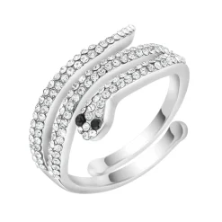 So Charm Bijoux Bague Femme So Charm - BD2607-ARGENT-DIAMANT - Bague Femme Serpent | Femme Bague