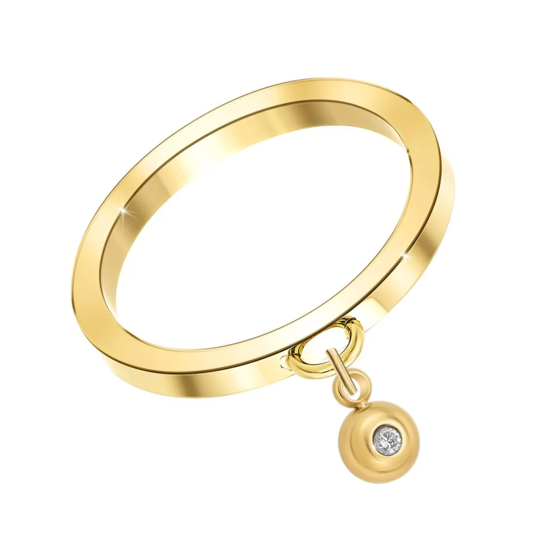 So Charm Bijoux Bague Femme So Charm - BD2285-DORE-7-54-DIAMANT - Bague Femme Dorée | Femme Bague