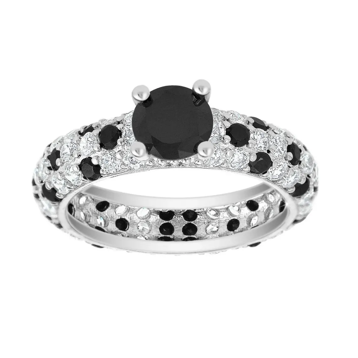 So Charm Bijoux Bague Femme So Charm - B2702-NOIR-8-56 Métal Argent | Femme Bague