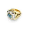 Swarovski Bijoux Bague Femme Swarovski Chroma - 571052 Plaqué Or Bleu | Femme Bague