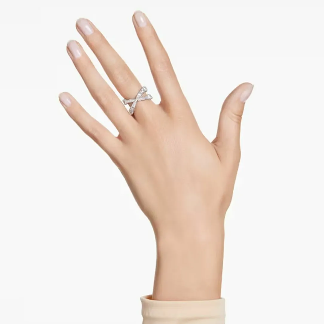 Swarovski Bijoux bague femme Swarovski Hyperbola - 5677631 blanc,argent | Femme Bague