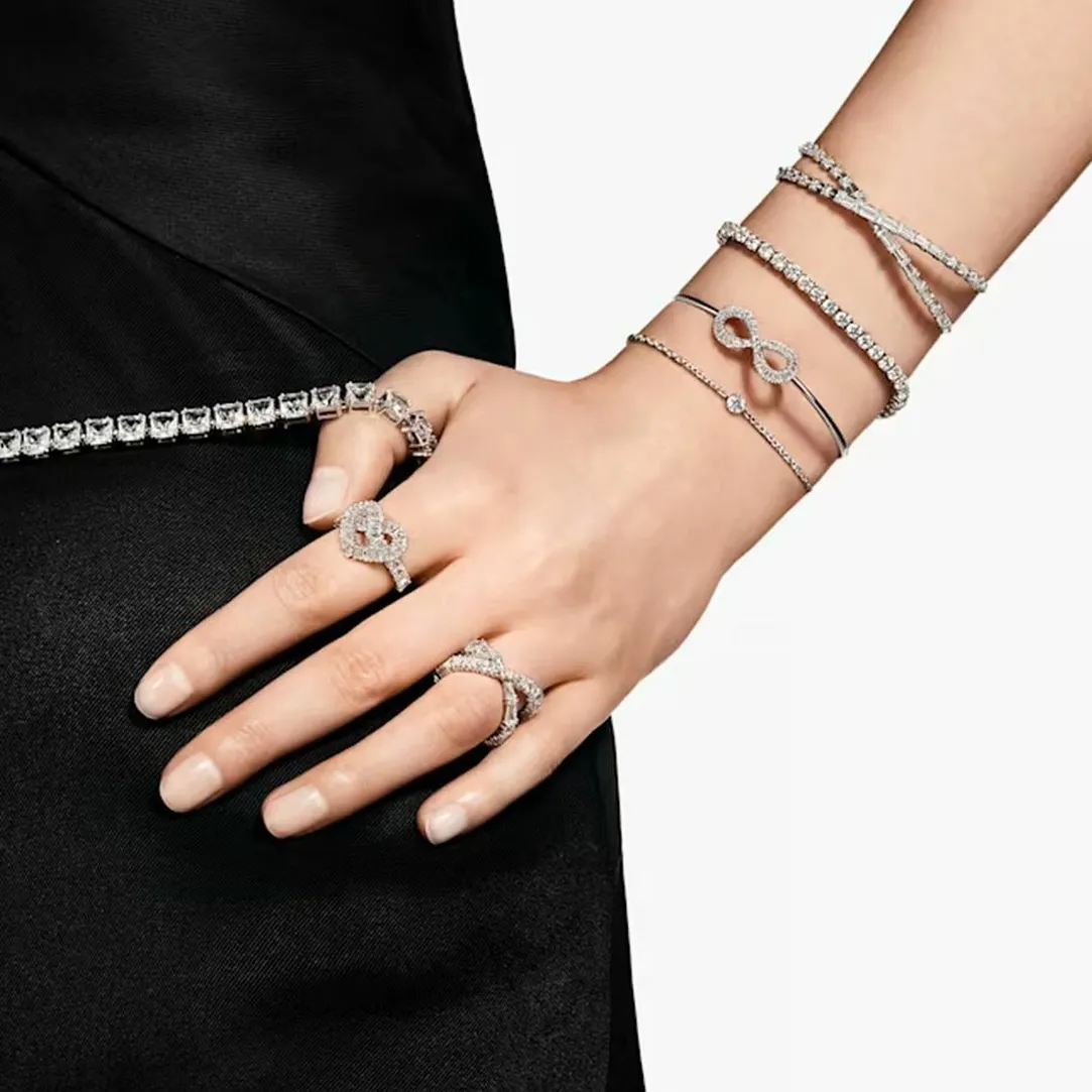 Swarovski Bijoux bague femme Swarovski Hyperbola - 5677631 blanc,argent | Femme Bague