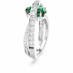 Swarovski Bijoux bague femme Swarovski Hyperbola 566536 - Vert Argent | Femme Bague