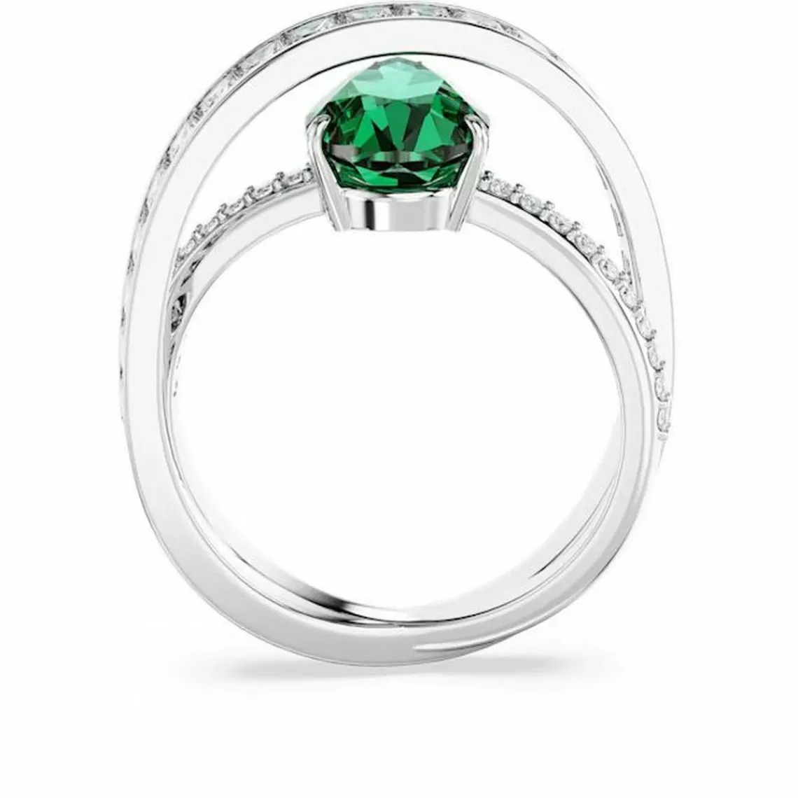 Swarovski Bijoux bague femme Swarovski Hyperbola 566536 - Vert Argent | Femme Bague