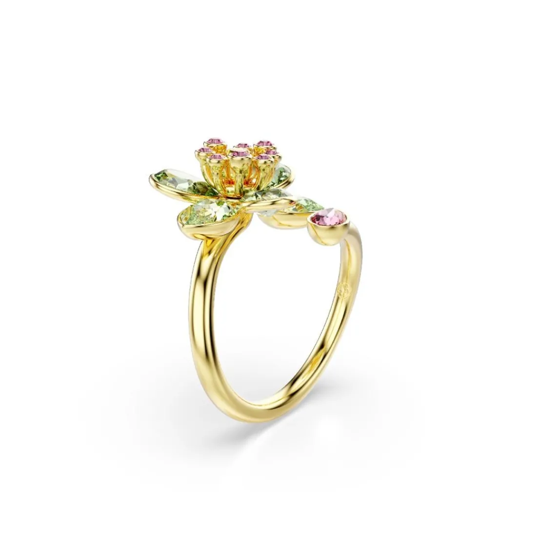 Swarovski Bijoux Bague Femme Swarovski Idyllia - 572159 Plaqué Or Vert | Femme Bague