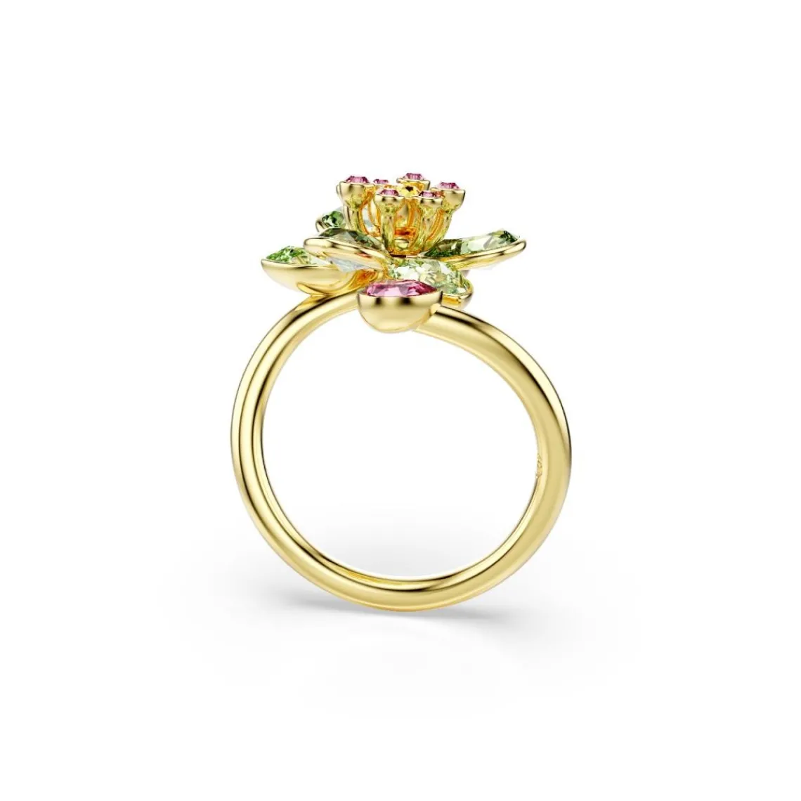 Swarovski Bijoux Bague Femme Swarovski Idyllia - 572159 Plaqué Or Vert | Femme Bague