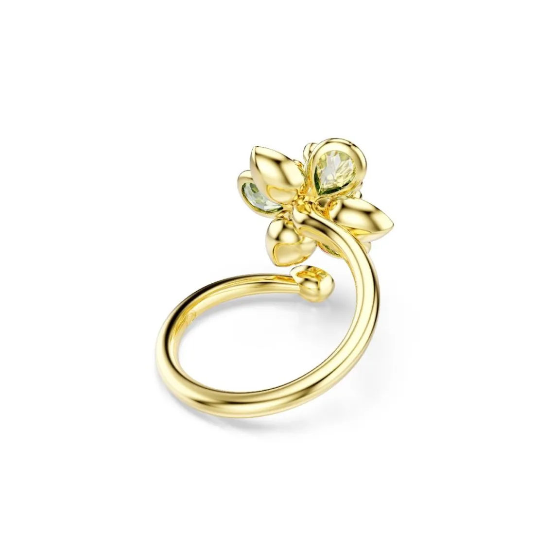 Swarovski Bijoux Bague Femme Swarovski Idyllia - 572159 Plaqué Or Vert | Femme Bague