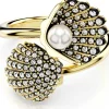 Swarovski Bijoux Bague femme Swarovski Idyllia F Shell Double - 568395 doré | Femme Bague